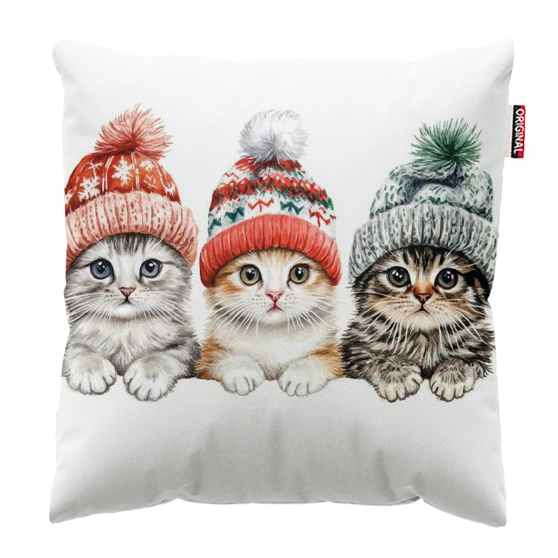 کوسن پاد آفرین مدل گربه های کیوت ناز کد 522 سایز 30*30 سانتی متر