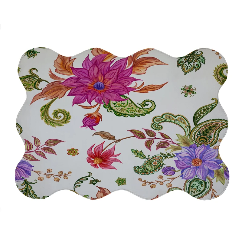 پادری مدل دالبر طرح گل کد 5920 سایز 80x110 سانتی متر