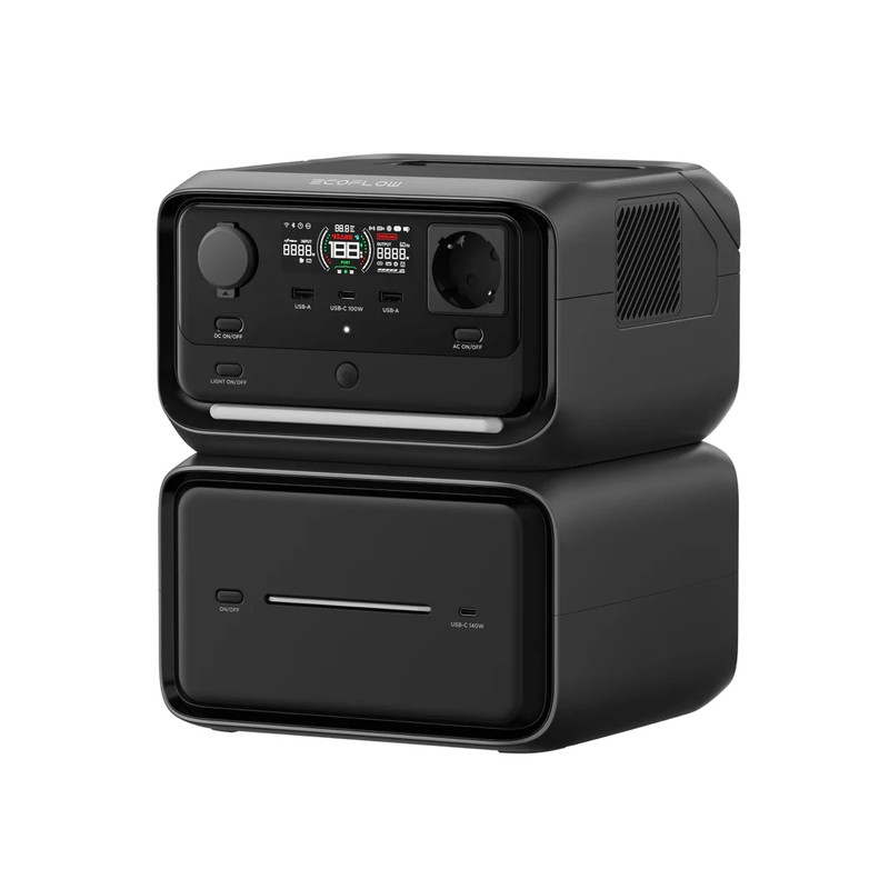 پاور استیشن قابل حمل 600 وات اکوفلو مدل RIVER 3 MAX PLUS ظرفیت 268125 میلی آمپر ساعت 