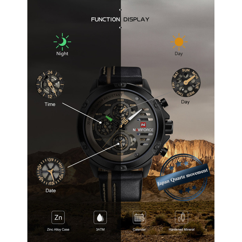 ساعت مچی عقربهای مردانه نیوی فورس مدل 91-10 کد 02 ساعت مچی عقربهای مردانه نیوی فورس مدل 91-10 کد 02