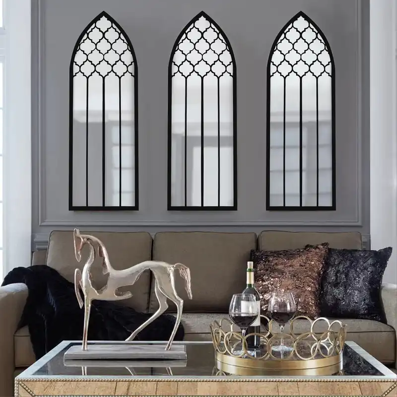 آینه الف مدل  نیم قد طرح شبنم مجموعه 3 عددی