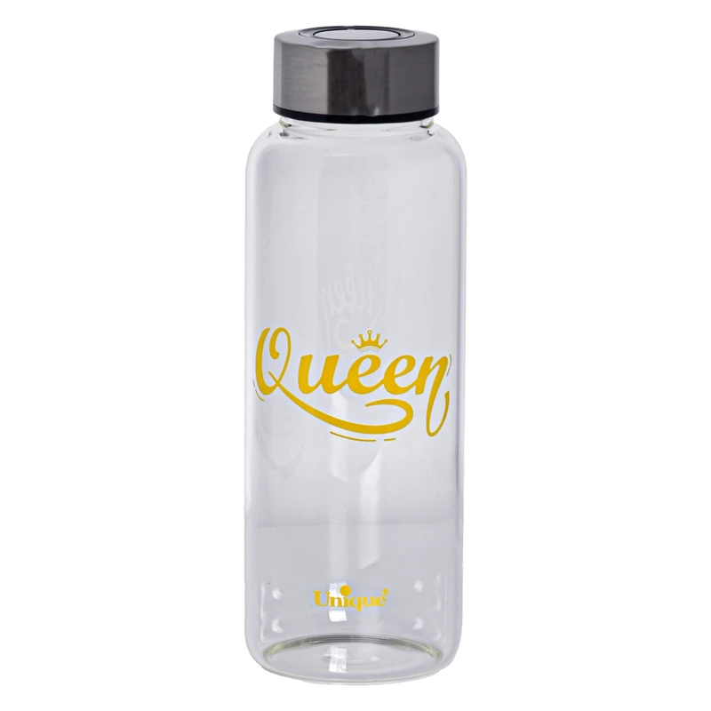 بطری شیشه ای یونیک طرح queen کد 3052