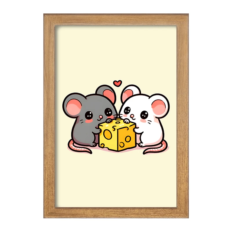 تابلو خندالو مدل موش های بامزه کد F7585