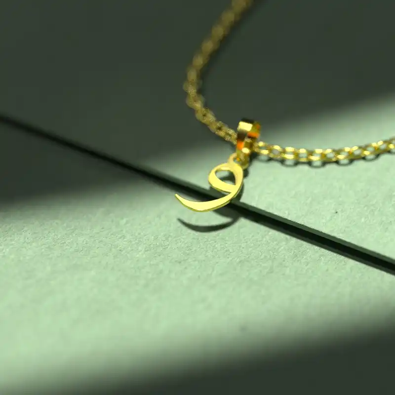 گردنبند طلا 18 عیار زنانه مدوپد مدل حرف و کد I3-1-1030