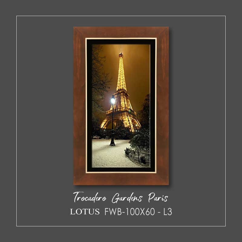 تابلو لوتوس مدل تابلو چوبی باغ تروکادرو پاریس Trocadero Gardens