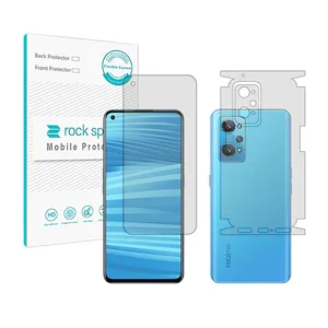 Rockspace HyGEL model clear screen protector suitable for Realme GT2 mobile phone along with the phone back protector