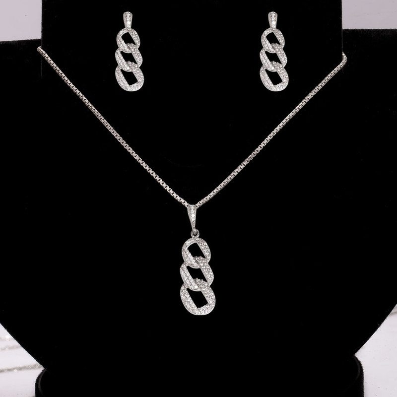 نیم ست نقره زنانه مدل 22304