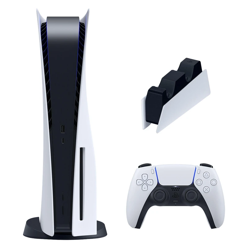 مجموعه کنسول بازی سونی مدل PlayStation 5 Drive ظرفیت 825 گیگابایت ریجن 1216A به همراه پایه شارژر