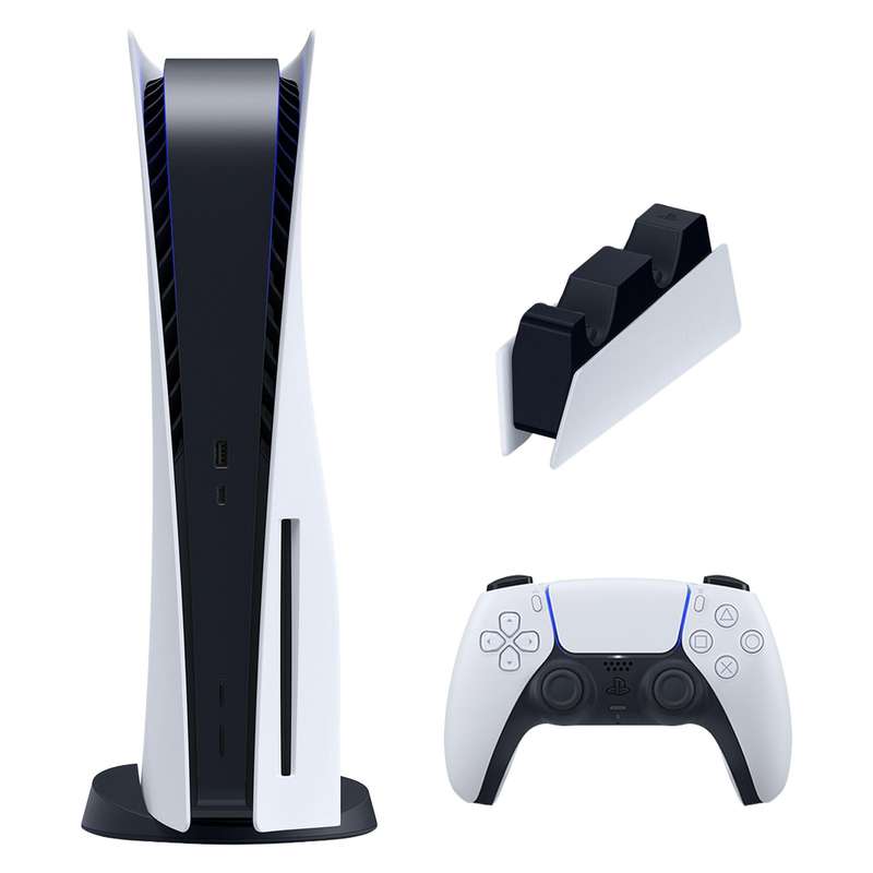 کنسول بازی سونی مدل PlayStation 5 ظرفیت 825 گیگابایت ریجن اروپا 1216A به همراه پایه شارژر