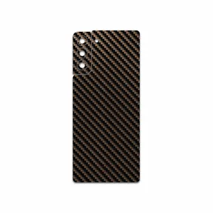 MAHOOT Glossy-Brown-Fiber Cover Sticker for Samsung Galaxy S21 Plus 5G