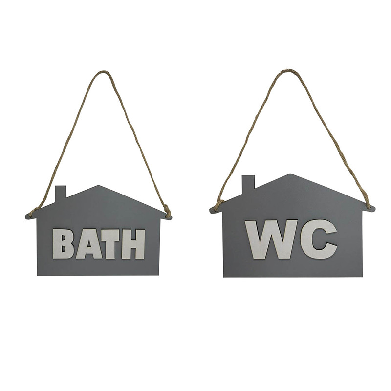 تابلو نشانگر طرح سرویس بهداشتی و حمام کد TOS مجموعه 2 عددی