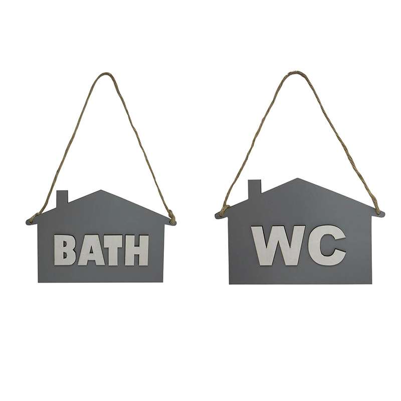 تابلو نشانگر طرح سرویس بهداشتی و حمام کد TOS مجموعه 2 عددی