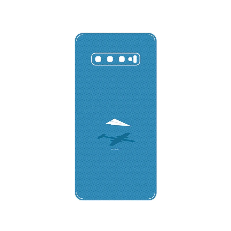برچسب پوششی ماهوت مدل Minimal Paper Airplane مناسب برای گوشی موبایل سامسونگ Galaxy S10 Plus