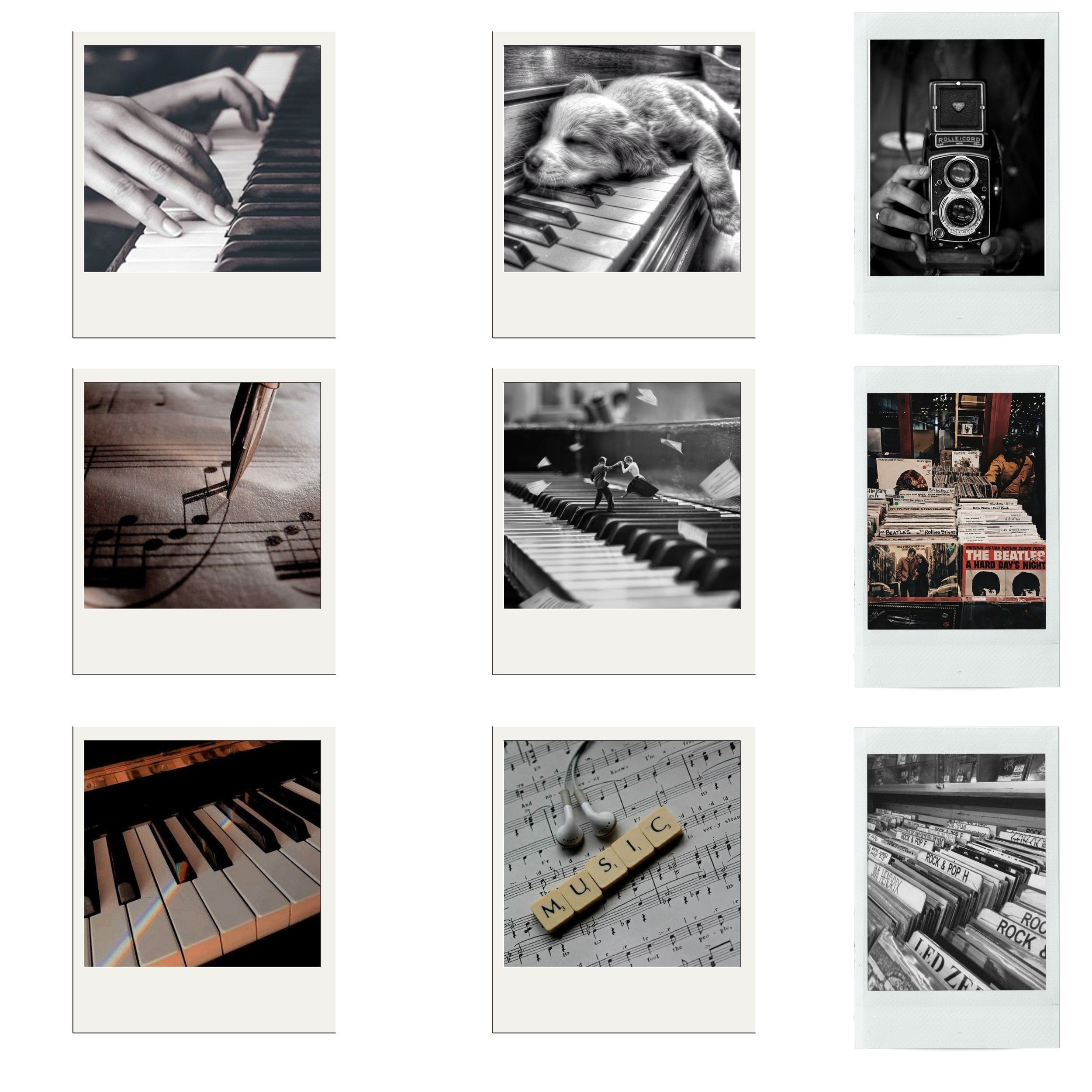 آویز تزیینی طرح موسیقی پیانو مدل piano music1 مجموعه 9 عددی