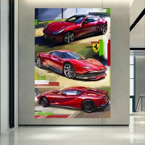 پوستر پارچه ای طرح ماشین فراری مدل Ferraria GTC4 Lusso کد AR30673