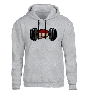 هودی مردانه مدل بدنسازی کد B539 رنگ طوسی