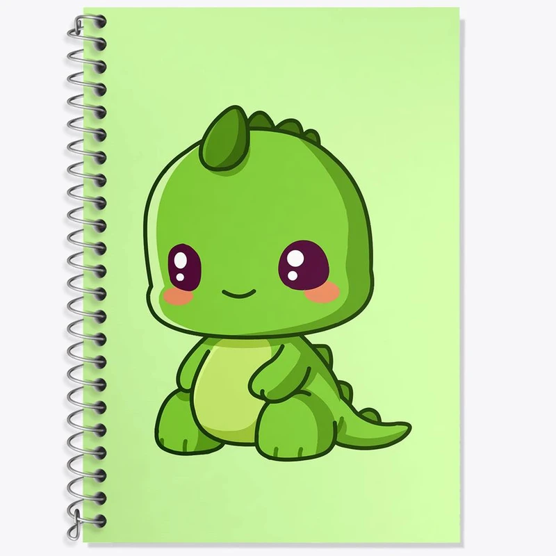 دفتر زبان 50 برگ خندالو مدل سه خط طرح دایناسور بامزه کد 29267