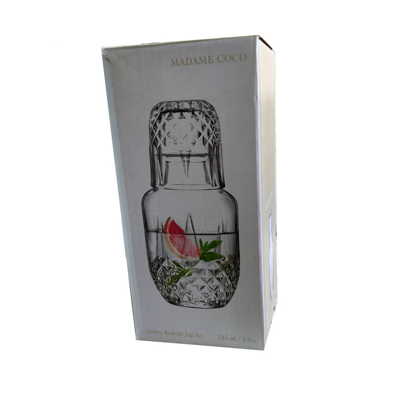 ست پارچ و لیوان 2 پارچه مادام کوکو مدل Audrey bedside