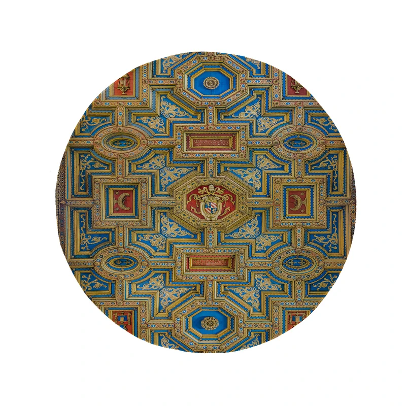 پادری مدل دایره طرح کلاسیک کد 5821 سایز 90 × 90 سانتی متر 