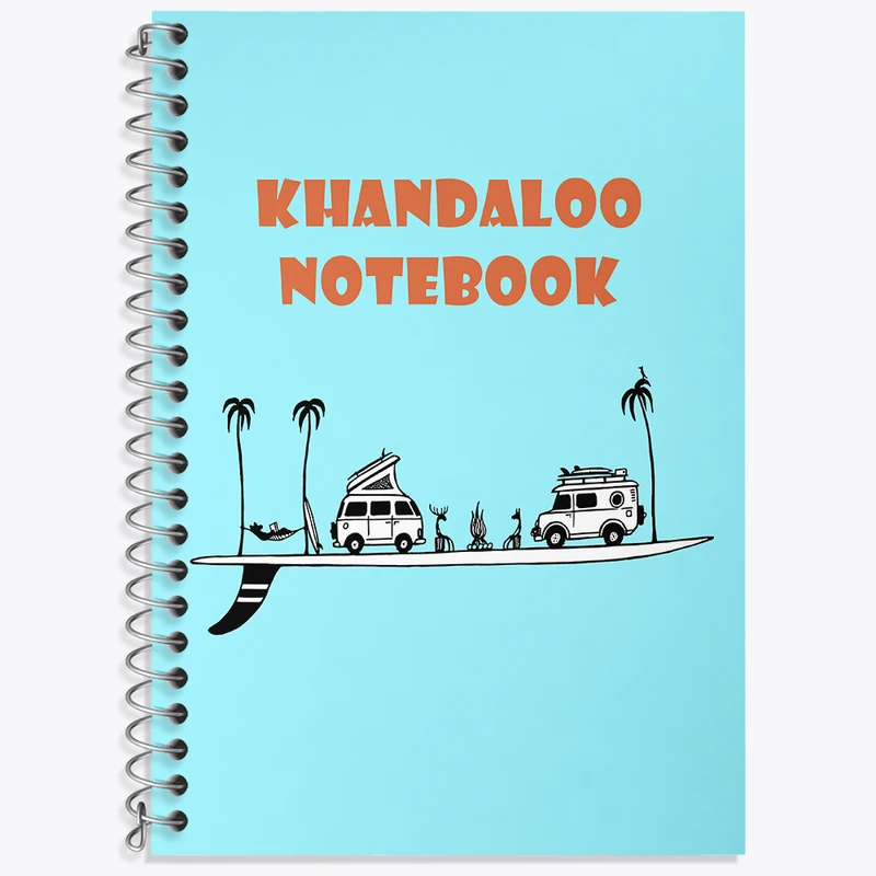 دفتر زبان 50 برگ خندالو مدل سه خط طرح کمپینگ (Camping) کد N5821