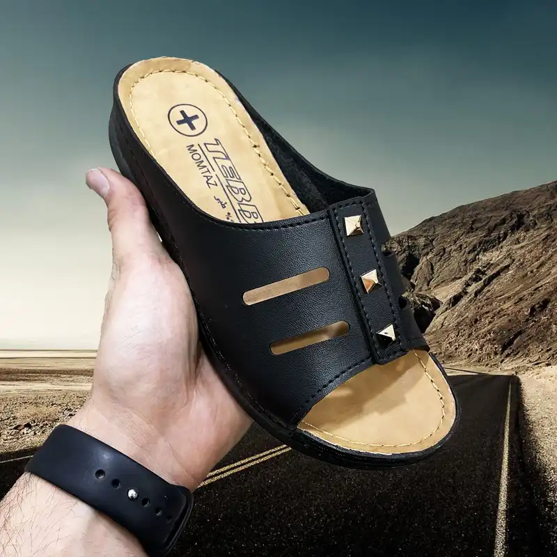 دمپایی زنانه مدل نیکتا پوش رنگ مشکی