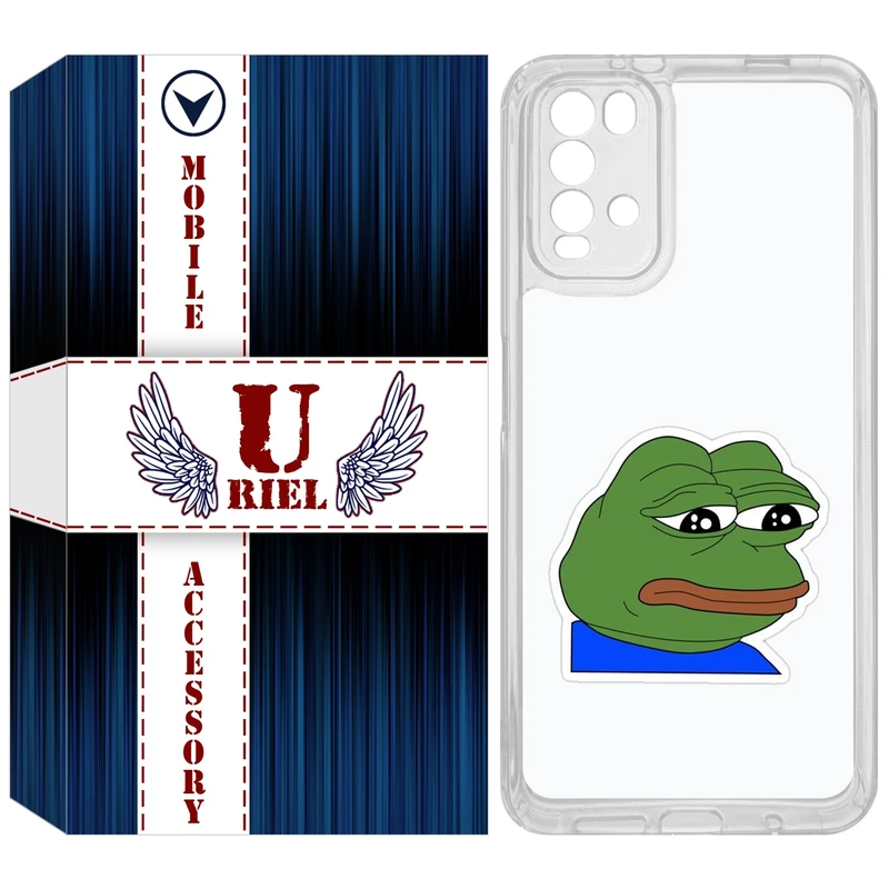 کاور یوریل مدل Clear کد 86 طرح قورباغه غمگین مناسب برای گوشی موبایل شیائومی Redmi 9T / Poco M3