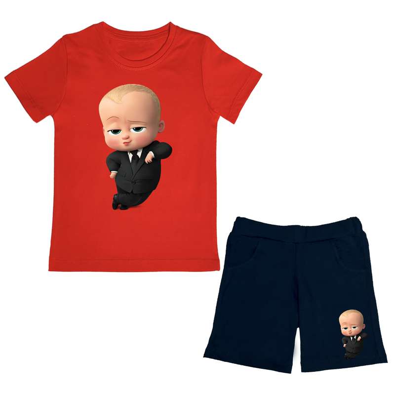 ست تی شرت و شلوارک پسرانه مدل Boss baby RD