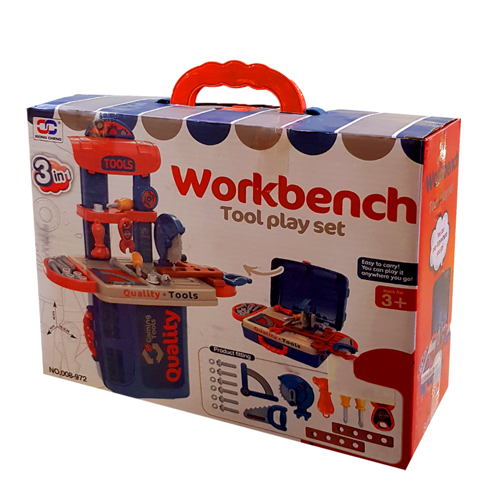 ست اسباب بازی ابزار نجاری مدل workbench کد 972-008