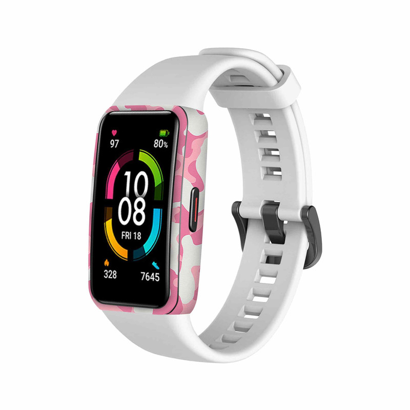 تصویر برچسب ماهوت طرح Army-Pink مناسب برای ساعت هوشمند هوآوی band 6
