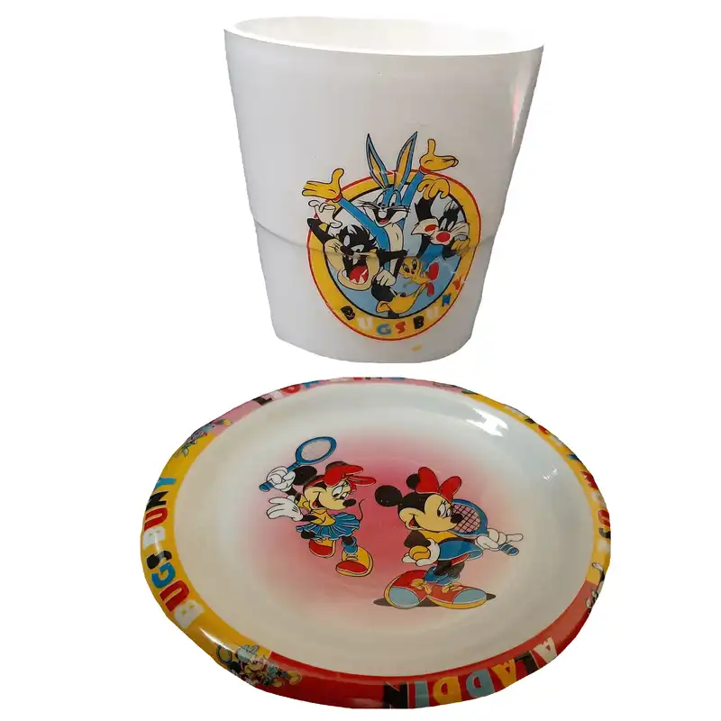 لیوان کودک طرح میکی موس به همراه زیر لیوانی