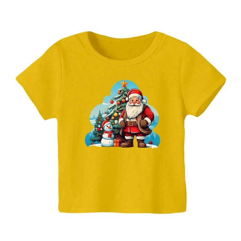 تی شرت آستین کوتاه بچگانه مدل بابانوئل کریسمس کد 51
