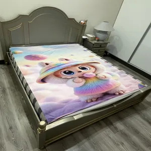 پتو مسافرتی 1 نفر مدل لبوبو کد 71 سایز 200x155 سانتی‌متر