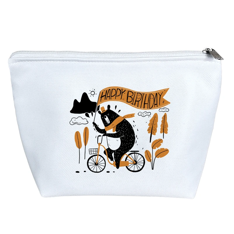 کیف لوازم آرایش دخترانه خندالو مدل تولدت مبارک Happy Birth Day کد 2993