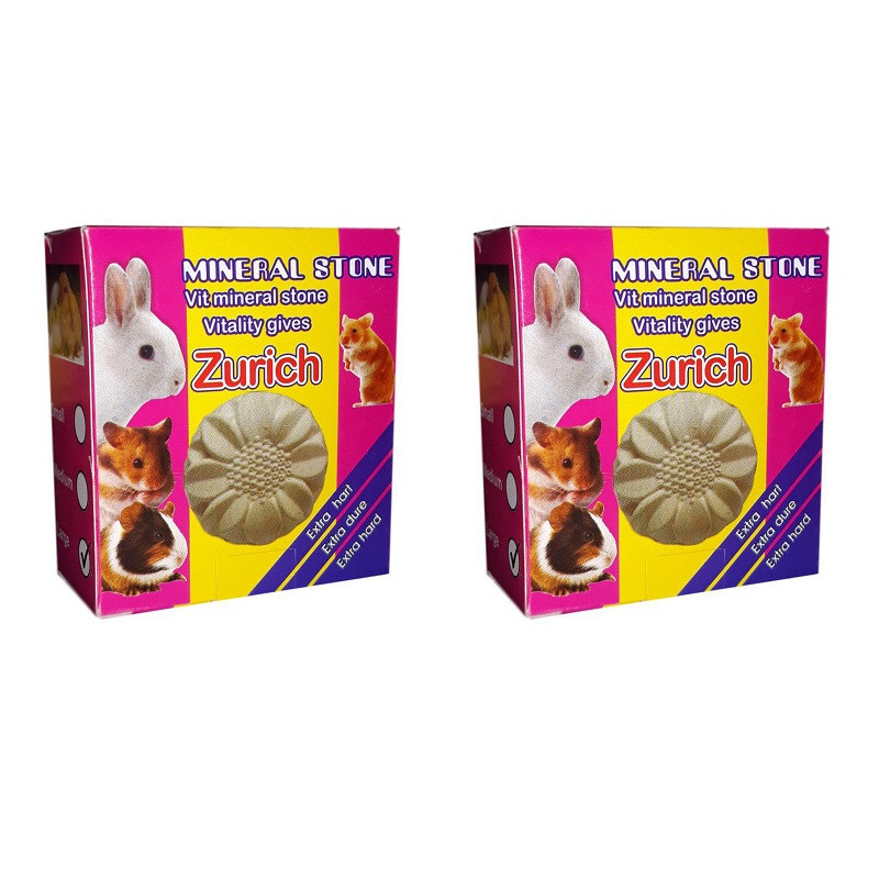 سنگ کلسیم جوندگان زوریچ کد SK-J-2 وزن 80 گرم بسته 2 عددی