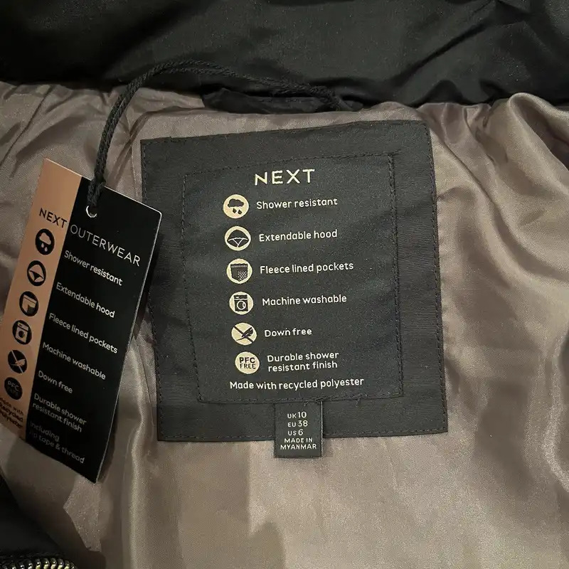 کاپشن زنانه نکست مدل Shower Resistant Padded Coat