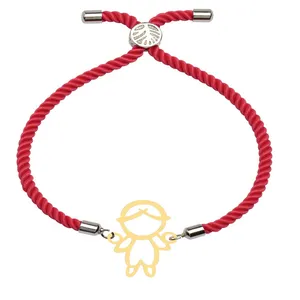 دستبند طلا 18 عیار زنانه الن نار مدل پسر بچه 100348