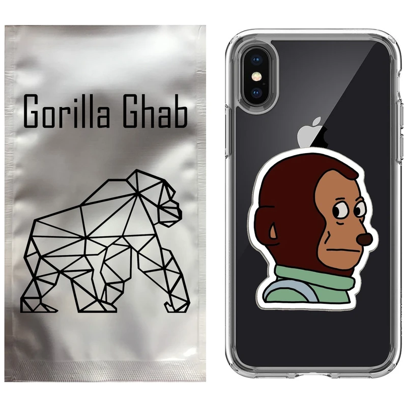 کاور گوریلا قاب مدل CLG کد 88 طرح میمون مناسب برای گوشی موبایل اپل iPhone X / XS