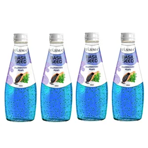 نوشیدنی تخم شربتی با طعم بلوبری السیما - 300 میلی لیتر بسته 4 عددی