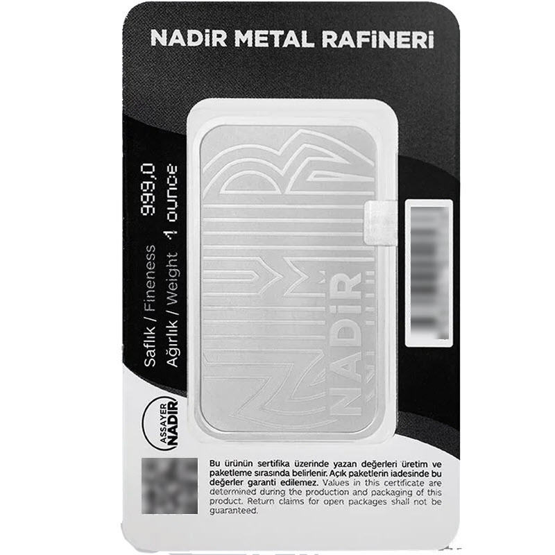 شمش نقره ندیر مدل Ag_p31.1