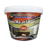 رنگ نیم پلاستیک سفید مات مرمرفام کد 203 وزن 4 کیلوگرم