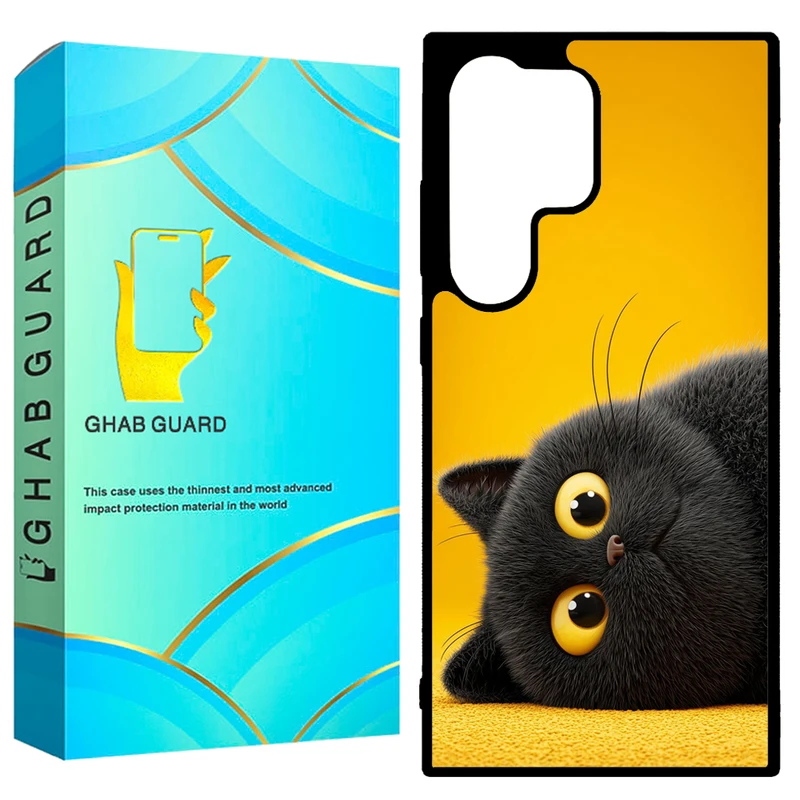 کاور قاب گارد طرح گربه مدل GCHPD24U مناسب برای گوشی موبایل سامسونگ Galaxy S24 Ultra 5G