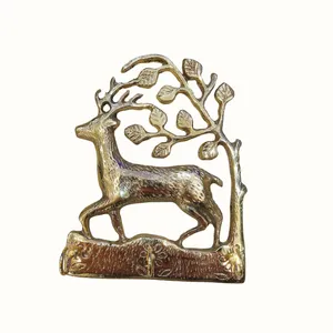 جاکلیدی دیواری برنزی مدل گوزن کد J110