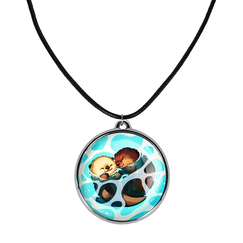 گردنبند خندالو مدل گنجشک و سمور آبی حیوانات بامزه کد 2105821060