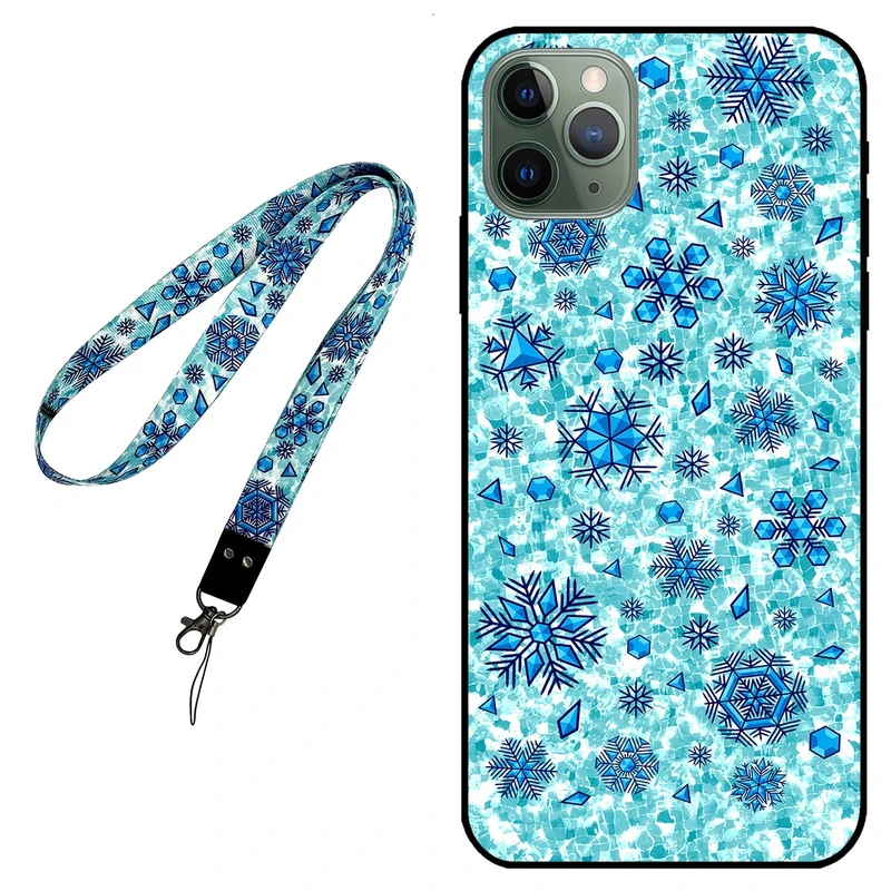کاور مگافون طرح برف مدل 0014 مناسب برای گوشی موبایل اپل iPhone 11 Pro Max به همراه بند آویز