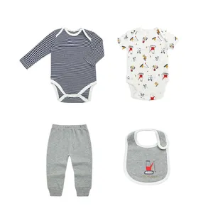 ست 4 تکه لباس نوزادی مدل کالرلند ماشین