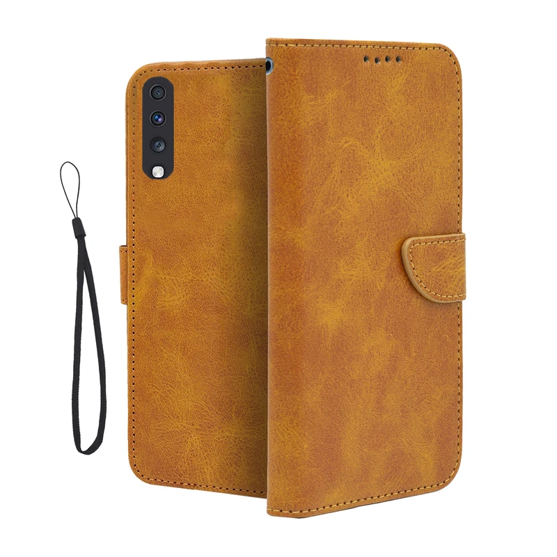 کیف کلاسوری مدل بنددار مناسب برای گوشی موبایل سامسونگ Galaxy A30s به همراه بندآویز