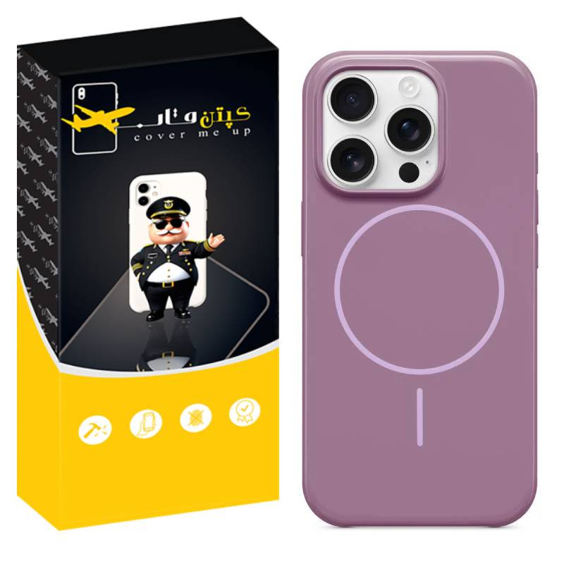 کاور کپتن قاب مدل سیلیکونی پاک کنی مگ سیف دار مناسب برای گوشی موبایل اپل iPhone 12 / iPhone 12 Pro