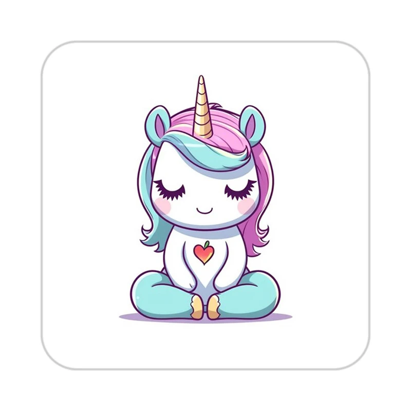 زیر لیوانی کاکتی طرح اسب تک شاخ و یونیکورن مدل mp29567