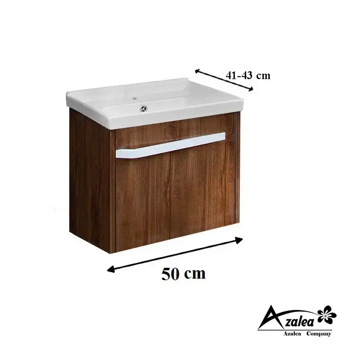 کابینت روشویی آزالیا مدل کایرا BC05 به همراه آینه بک لایت نوردار