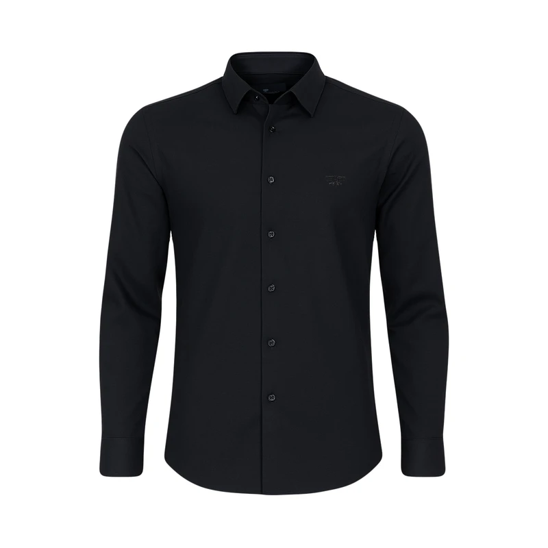 پیراهن آستین بلند یقه برگردان مردانه امشاسپند مدل Sway